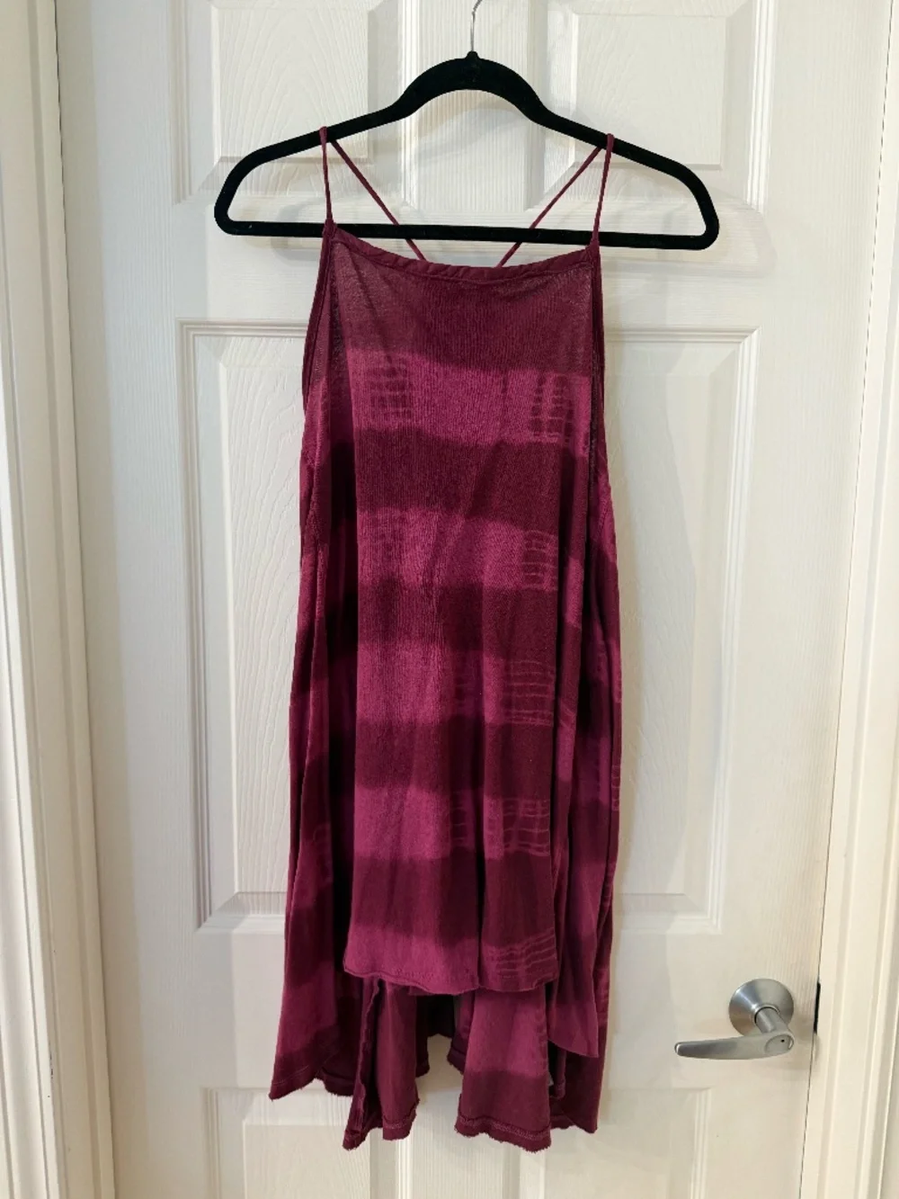 Free People We The Free Tie Dye Tunic Dress Wine/Pink Size Large
